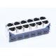 JC0-3022NL Stacked 2x6 Port RJ45 Female Connector Without LEDs