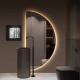 Half Moon Frameless Backlit Bathroom Mirror Smart Led Light Wall