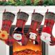 Christmas Stockings, 4 Pack 19'' Xmas Stockings Plush Faux Fur Cuff Family Pack Stockings for Xmas Holiday Party Decor