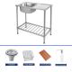 Stainless Steel SS Single Bowl Kitchen Sink For OEM Specifications