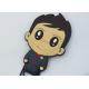 PVC Silicone Cute Cartoon Keychain Character Boys Cartoon Keyring For Schoolbag