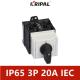 20A 3P 4P Rotary Selector Switch 3 Position Distribution Cabinet Installation