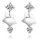 Europe and America S925 Silver Hearts and Arrows Zircon earrings shining star