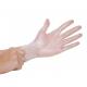 Non Sterile Disposable Vinyl Gloves Blue / Clear Color 4.0 - 5.5g Weight