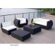 5pcs garden wicker sofa furniture with loveseat ottoman -9008