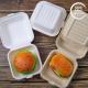 Eco Friendly Biodegradable Sugarcane Bagasse Clamshell Takeaway Food Containers for Restaurants