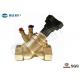 Copper Static Balancing Valve Thread Ends Type For Heating And Cooling System