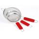 Fine Mesh Strainers Set Of 3 Stainless Steel Kitchen Utensils Sets With Comfortable Grip