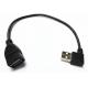 USB A female to USB A Male Left angle adapter cable