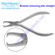 Bracket removing pliers straight of orthodontic pliers for dental equipment