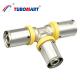 Chrome Plated Pex Press Fittings Corrosion Resistant Brass Push To Connect Fittings
