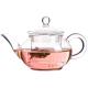 8.5oz 250ml Stove Top Teapot With Infuser , Clear Pyrex Tea Kettle With Glass Filter
