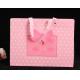 Delicate Custom Printed Paper Bags / Pink Paper Carrier Bags For Toys / Jewelry