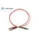 Duplex Fiber Optic Patch Cord MTRJ To LC OM1 OM2 Fiber LSZH Jacket 1 Meter