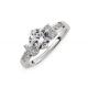 Round Cut CZ Eternity 925 Sterling Silver Wedding Band for Women Gifts