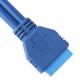 UL2725 28AWG*1P 1P+2C*24AWG Cable USB 3.0 20P Connnector 45P Blue PVC