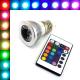 E27 3W Bulb Lamp Colorful 16 Color Changing RGB LED Light Bar AC85-265V + IR Remote