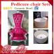 2017 hot sale king throne pedicure chair with round pedicure bowl , Pink spa pedicure chairs for sale