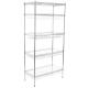 Standing Stainless Steel Solid Shelving , 180kgs 18x36 5 Tier Wire Shelving