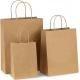 Brown Kraft Packaging Bag Custom Size Accepted Kraft Paper Shopping Bag