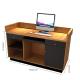 LED Antique Reception Counter Desk Solid Wood Table for Beauty Salon Checkout Counter