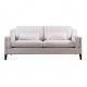 Customized SGS White Small 2 Seater Fabric Sofa Defaico Furniture