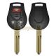 Nissan 3 Buttons Smart Key Shell with Emergency Key Insert