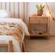 Natural Ash Solid Hardwood Nightstand 500mm Height For Home