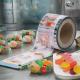 Custom Printing Sachet Packaging Roll Film Food Grade Pe Bopp Candy Lollipop Chocolate Food Auto-Packaging Roll Film