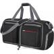 Light Black 55L Foldable Weekender Bag Waterproof Tear Resistant With Shoes Compartment
