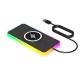 Apple Watch And IPhone Car Wireless Charger Black RGB Qi Charger With Power Protection 9V/2A Input