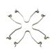 Lock Metal Spring Clips Push Button Fasteners Tent Pole Spring Clips  0.23inch