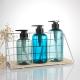 400ml Transparent Blue Shampoo Shower Gel Bottle