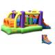 0.55mm PVC Inflatable Racer Obstacle Bounce House With Dual Slides