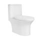 Siphonic One Piece Toilets , Ceramic Sanitary Ware Toilet Bowl S Trap P Trap