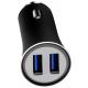 Aluminum Alloy Coated High Speed USB Car Charger  With Over - Current Protection