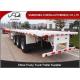 Tri - Axle Flatbed Container Trailer Mechanical Suspension 30-80 Tons Payload