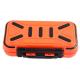 Orange ABS Plastic Fishing Fly Lure Box with High Durability Waterproof Fish Bait Box