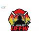 UFFW Fire Department Logo Iron On Embroidered Patches Custom Emblem Irregular Shape