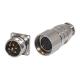 M23 Straight CuZn Waterproof Female Connector PA66 Threaded Coupling