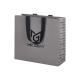 Grey UV Art Paper Gift Bags Clothing Shopping Packaging With Handle