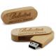 Wood Swivel Usb Memory Device Drive , 4Gb 16Gb Mini Usb Memory Stick 1 Year Warranty