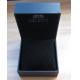 Classic Plastic Blue Watch Boxes with black suede pillow for showing watch
