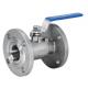 DN15 Reduced Bore One Piece Ball Valve Flange End With Manual Operated