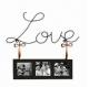 Wall Art with Letter Decor and Photos, Measures 450 x 10 x 190mm, Various Colors are Available