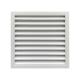 Adjustable Air Outlet Grille in White for Wall Fan Mounting in Construction Ceiling