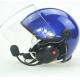 Noise cancel Paramotor helmet with full headset GD-C Blue  Factory directly sale Powered paragliding helmet