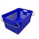 Convenient Iron Handled Plastic Storage Basket for Storing Vegetables in Supermarkets