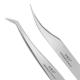 Curved Eyelash Applicator Tweezers , Volume Lash Tweezers Straight / Angle Head