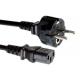 Long 3 Prong TV European Power Cord UL Listed Safety For Computer Monitor